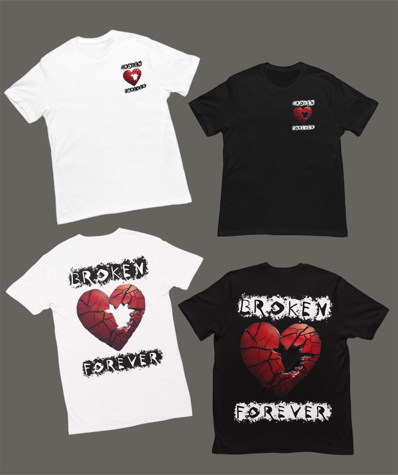 Broken Heart Round Neck T-Shirt